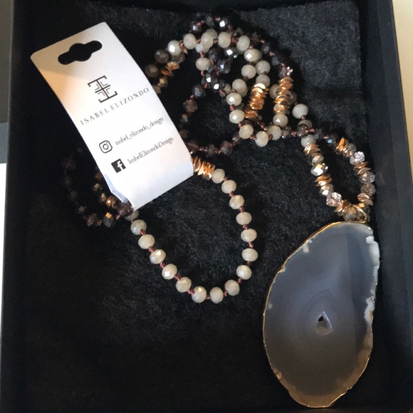 Isabel Elizondo Agate glass bead necklace - Picture 1 of 6